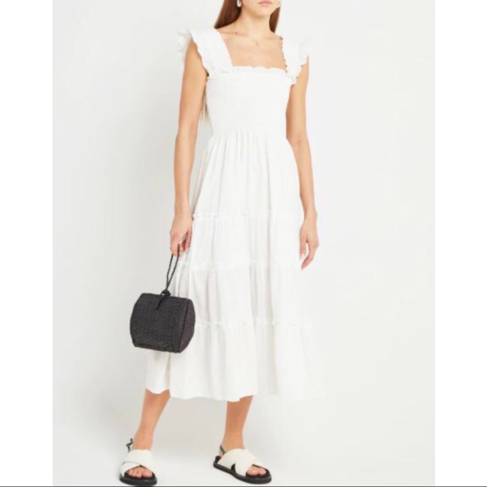 White Dotted Nap Dress